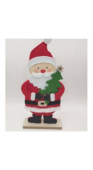  CHRISTMAS RED SANTA CLAUS ON WOODEN BASE 16.5X5X37CM