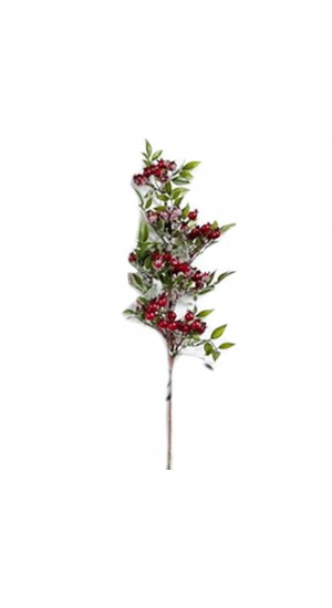  CHRISTMAS FROSTED RED POMEGRANATE SPRAY 65CM