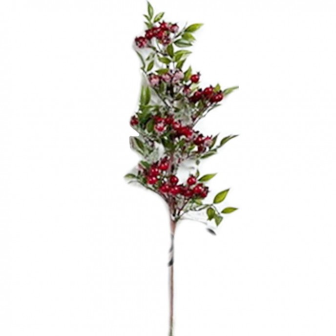  FROSTED RED POMEGRANATE SPRAY 65CM 