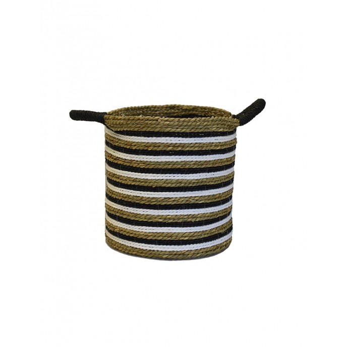 Cotton basket. Striped wicker Φ34Χ33 