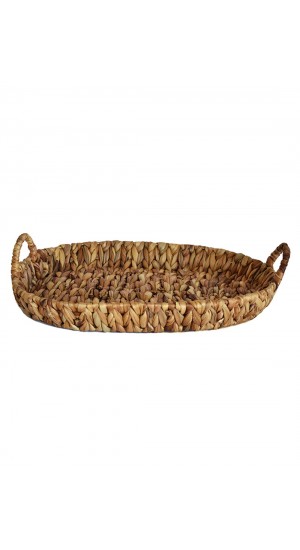 Basket of water hyacinth tray, natural, 47x37x6