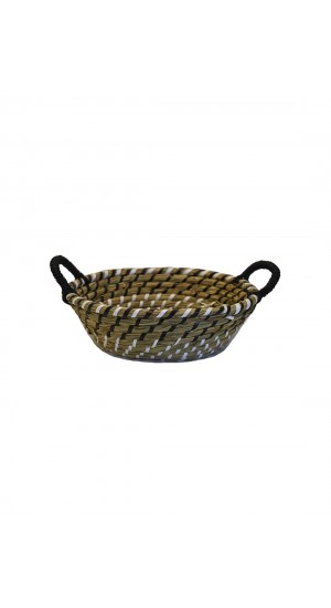 Wicker platter wicker basket black χρ Φ28Χ10