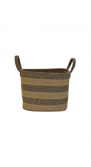 Basket rope natural coffee 33Χ23Χ29
