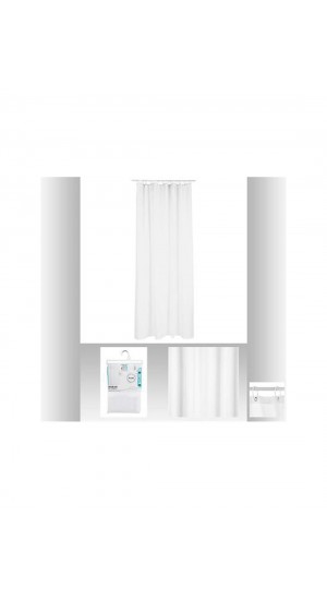 Bath curtain white 180x200cm.