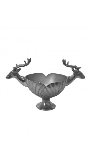 Aluminum reindeer bowl 23,5Χ31Χ35,5